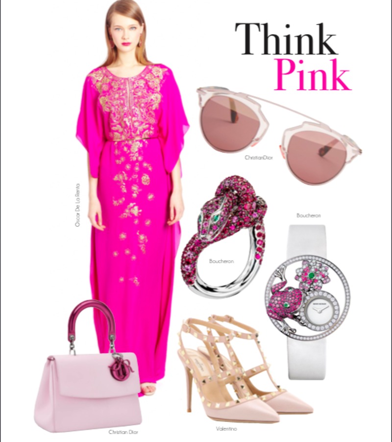 Style your pink abaya with the most stylish accessories